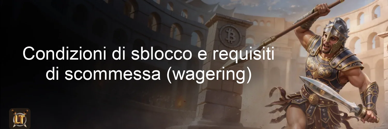 Condizioni di sblocco e requisiti di scommessa (wagering) Condizioni di sblocco e requisiti di scommessa (wagering)
